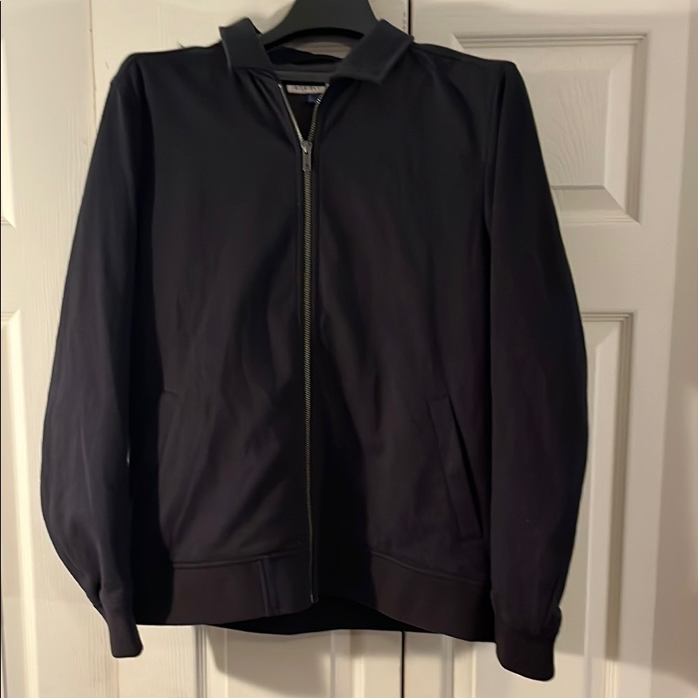 Artefact Black Varsity Bomber Jacket with Zip-Up Design